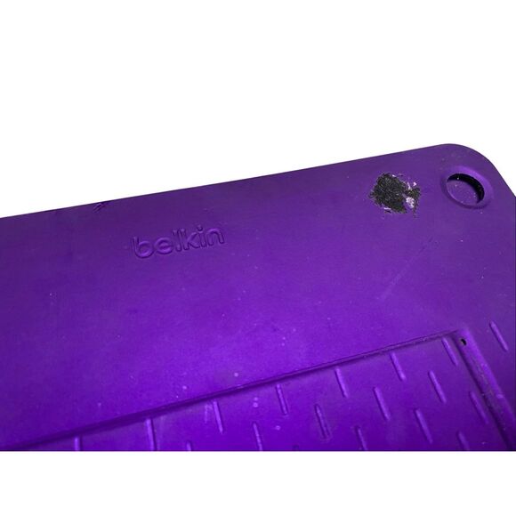 Belkin F5L152 Slim Style Keyboard Case Purple White Untested For Parts - Picture 2 of 10